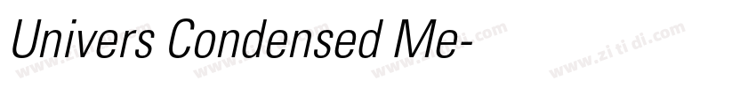 Univers Condensed Me字体转换